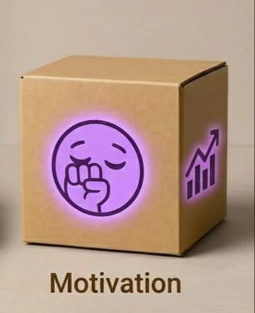 Motivation Box with bold, energizing food for motivation