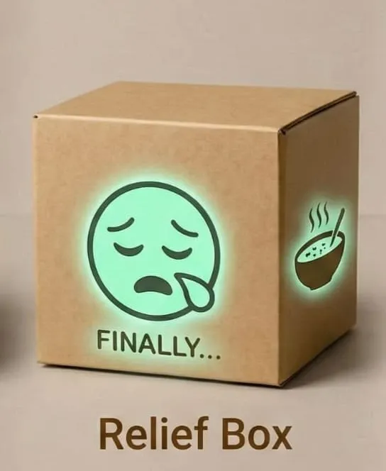 Relief Box with soothing stress-relief food for relaxation