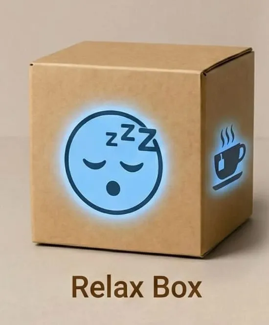 Relax Box featuring mellow comfort food for peaceful moods